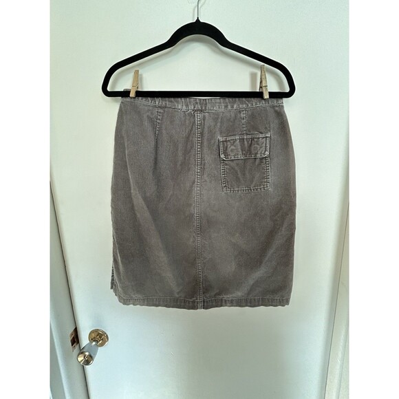 Vintage Corduroy Skirt Eddie Bauer Women’s Sz 10 Brown Pockets Belt Loops Cotton - Picture 5 of 8